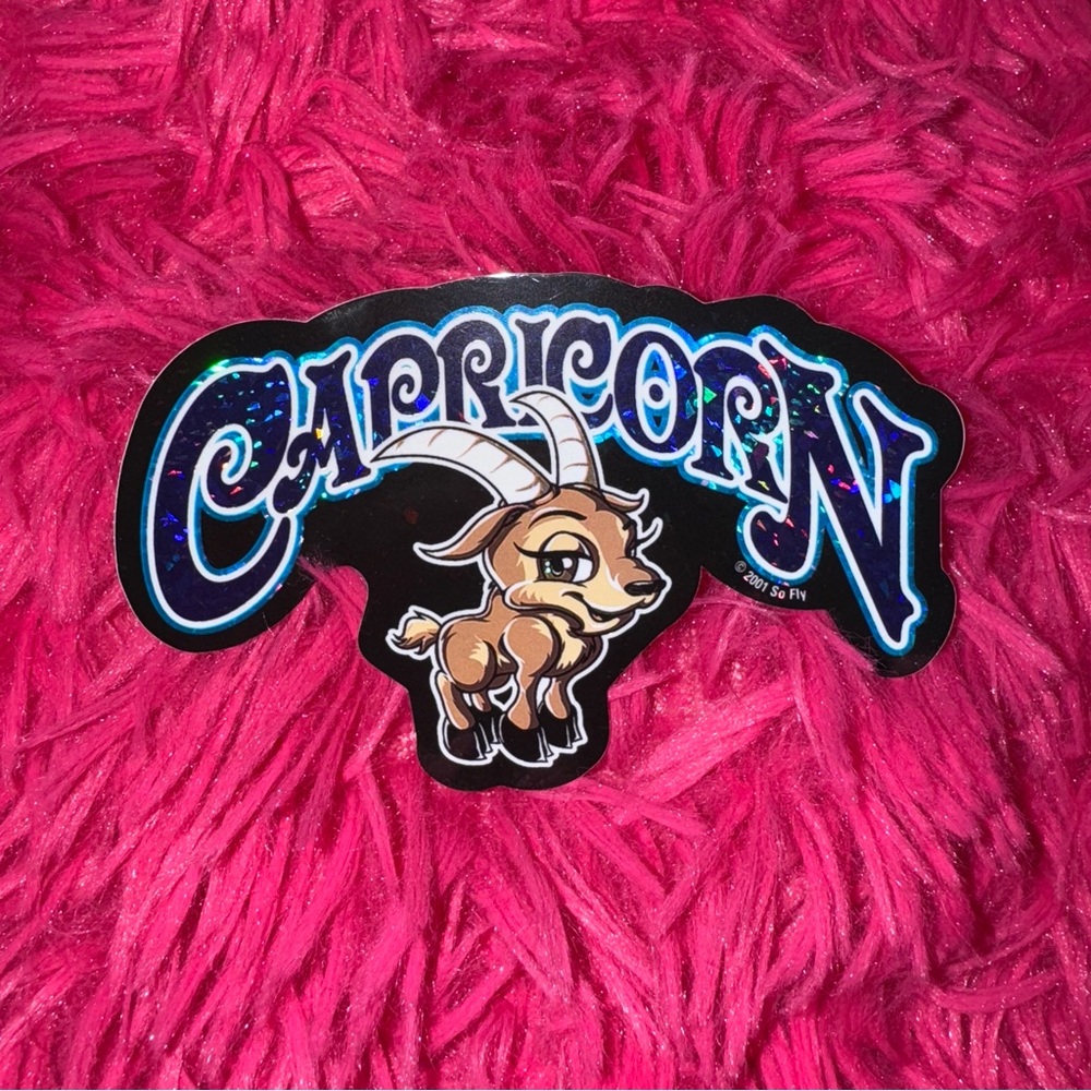 vintage capricorn vending machine sticker